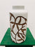 VASE LUCIA WHITE WITH BROWN